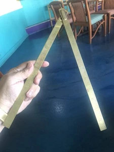 Antique 1800’s Rare Stanley Solid Brass #17 Blacksmith Folding Ruler - Picture 1 of 12