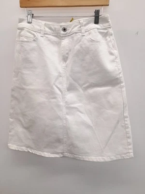 Liz Claiborne Women's Denim Skirt White Size 4 - Image 1 of 4