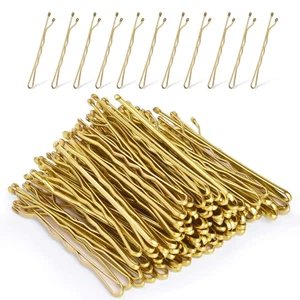 Blonde Hair Bobby Pins, 120PCS 2Inches Gold Hair Pins for Women with Box - Picture 1 of 12