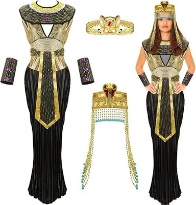 Египетский костюм женщин королева золотой и обруч змея бисером головной убор, женщин - Изображение 1 из 4
