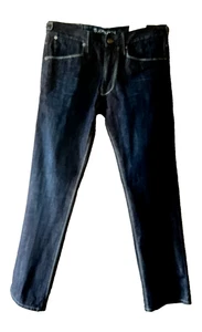 DUNKELBLAU VINTAGE WASCHUNG GERADES BEIN RING GESPONNEN DENIM GRÖSSE 32/32 Zoll NEU MIT ETIKETT - Bild 1 von 20