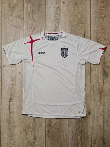 ENGLAND 2005 2007 HOME FOOTBALL SHIRT SOCCER JERSEY WHITE szL UMBRO Cover