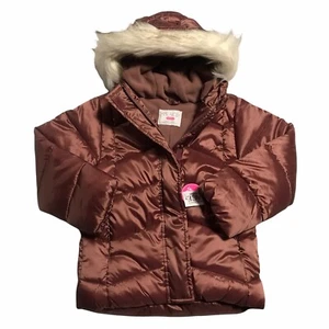 The Childrens Place Little Girls Puffer Jacket Size 4 Fleece Lining Winter Coat - Picture 1 of 12
