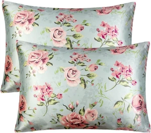 Funda de almohada de satén para cabello y piel con impresión digital - Picture 1 of 12