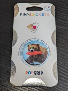 PopSockets PopGrip Stand and Grip with Swappable Top Bear Fish Fishing Trip (A) - Picture 1 of 4