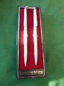 PAPER MATE STEEL PEN AND PENCIL SET IN BOX - Picture 1 of 12