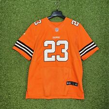 Nike On Field Cleveland Browns Jersey Mens 48 Joe Haden #23 Sewn Orange Brown