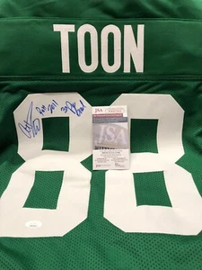 Maglia JSA Al TOON Auto NY Jets con ROH 2011 & 3x Pro Bowl JSA firmata 29/09/24! - Foto 1 di 2