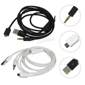 3.5mm AUX Audio Power Charger Cable Samsung Galaxy S6 S7 HTC One NOTE 3 - Picture 1 of 3