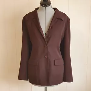 Katies Women's Size 14 Brown Lined Jacket Blazer W00462 - Picture 1 of 8