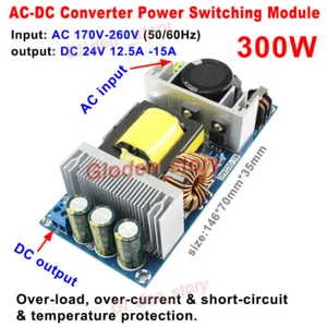 AC-DC Converter 220V 230V 240V to 24V 300W Isolated Switching Power Supply Board - Picture 1 of 8