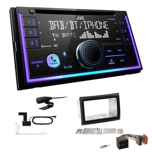 JVC KW-DB95BT Autoradio Bluetooth DAB+ für Renault Megane II 2002-2008 schwarz - Bild 1 von 6