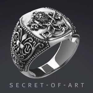 Vatican Ring 925 Silver Catholic St Peter Crown Pope Signet Rome Church Jesus - Picture 1 of 12