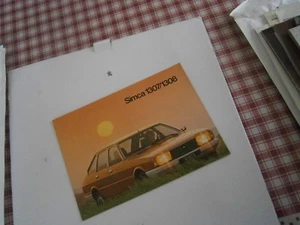 Catalogue pub auto  voiture prospectus Simca 1307/1308 - Imagen 1 de 7