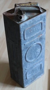 shell luxus petroleum umina sa kanister blech behälter alt old timer deko 5 L - Picture 1 of 21