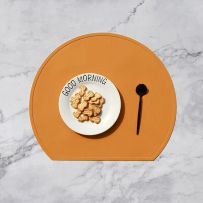 1X Heat Resistant Placemat Morandi Color Silica Gel Nordic Dining Mat Home Party - Image 1 of 4