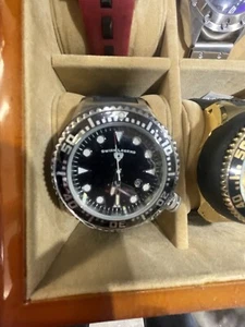 Swiss Legend Neptune 21818P-01 Men's Quartz 52mm Dive Watch Black Rare Ship ASAP - Picture 1 of 1