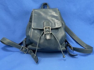 Coach 9569 Legacy Soft Blue Leather Drawstring Flap Backpack Purse - Vintage - Picture 1 of 24