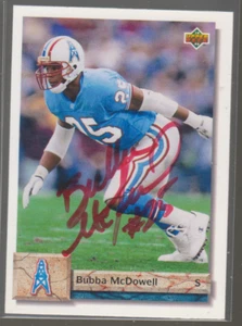 Autografiado 1992 Upper Deck Bubba McDowell - Engrasadores - Imagen 1 de 1