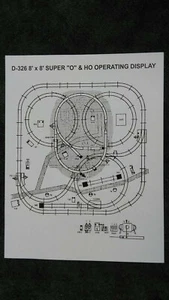 LIONEL D-326 DEALER DISPLAY 8' x 8' SUPER O & HO LAYOUT INSTRUCTION PHOTOCOPY - Picture 1 of 5