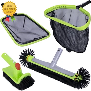 Deluxe Swimming Pool Cleaning Kit Including Professional Leaf Skimmer Net,Half-D - Picture 1 of 12