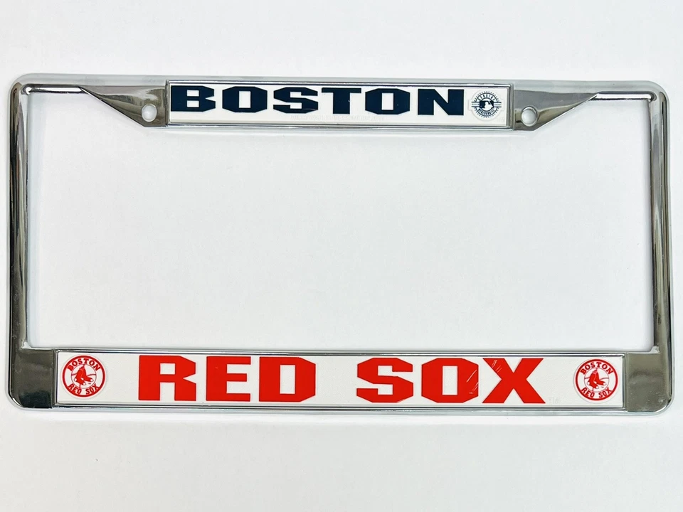Boston Red Sox Metal License Plate Frame MLB Baseball - Image 1 of 4