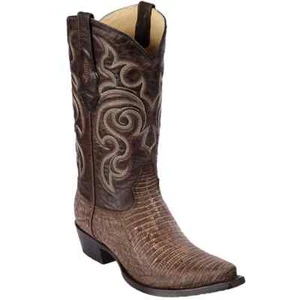 BOTA OCCIDENTAL LOS ALTOS MARRÓN LIJADO PUNTA CORTA GENUINA LAGARTO TEJU EE+ 940735 - Imagen 1 de 2
