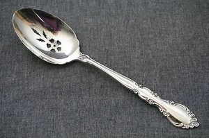 Cuchara perforada Oneida Heirloom GRANDEUR plata esterlina 8 1/4" - sin monograma - Imagen 1 de 3