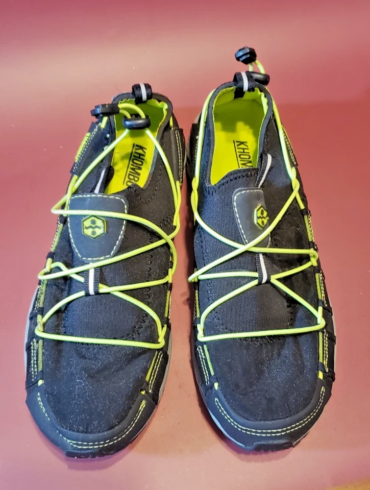 Tênis esportivo Khombu preto e verde limão novo sem caixa - Estilo Molineo - Feminino 11 - Imagem 1 de 4