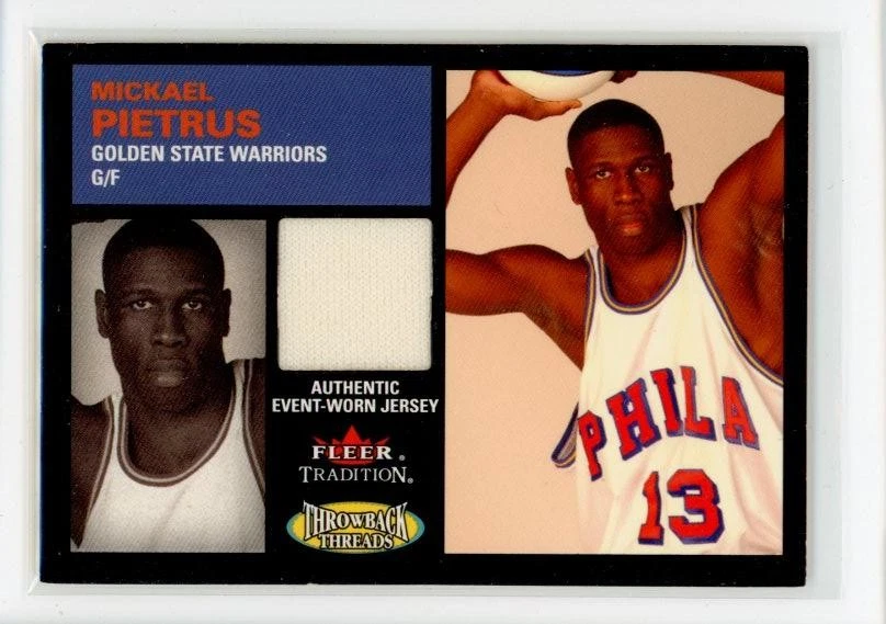 2003-04 Fleer Tradition #TT-MP Mickael Pietrus Throwback Threads Event Worn - Image 1 of 2