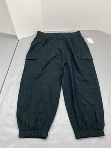 A New Day Pants Womens 17 Cargo Jogger Elastic Waist Pockets Rayon Blend New - Picture 1 of 14