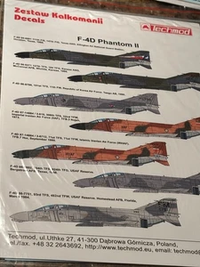 TECHMOD DECALS # 32033 1:32nd SCALE F-4D PHANTOM II DECAL - Foto 1 di 2
