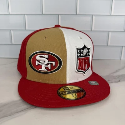 San Francisco 49ers Hat Cap Fitted Mens 7 7/8 Red NFL Football 59FIFTY New Era - Image 1 of 4