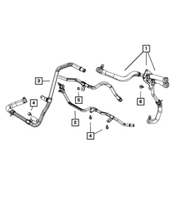 Genuine Mopar Heater Return Hose And Tube 68058252AG - Picture 1 of 4