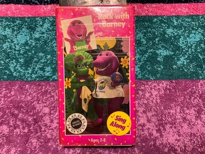 Barney VHS Tape Rock With Barney Tested Sing Along Kids Foto 1 de 4