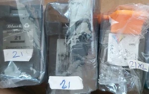 3 x kompatybilny z 2 x czarnymi wkładami atramentowymi HP 21 1 x 21XL C9351AE C9351CE - Zdjęcie 1 z 1
