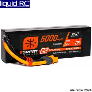 Spektrum X52S30H3 5000mAh 2S 7.4V Smart G2 LiPo 30C Hard Case; IC3 - Picture 1 of 1