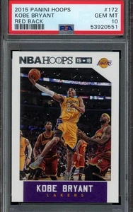 2015-16 Panini NBA Hoops Kobe Bryant/LeBron James Red Back Laker PSA 10 - Picture 1 of 1