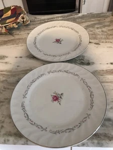 2 ROYAL SWIRL FEINES PORZELLAN CHINA Speiseteller 10 1/4" R Hergestellt in Japan - Bild 1 von 6