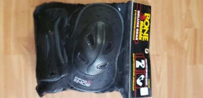 Almohadillas protectoras Bone Shieldz muñeca adulto rodilleras almohadillas de equipo de lujo tamaño GRANDE Foto 1 de 2