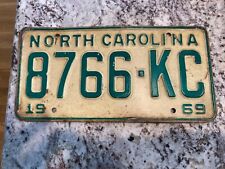 1969 NC License Plate Tag North Carolina CV - 7208