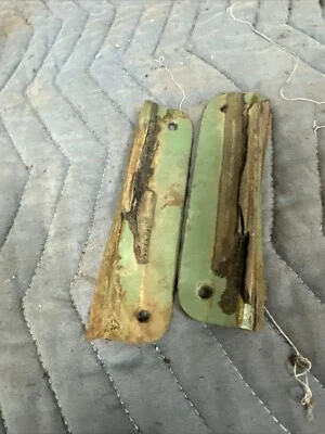 1952 Cadillac Fleetwood Right Front 4 Door Hinge Access Covers Plates Oem Vtg - Image 1 of 4