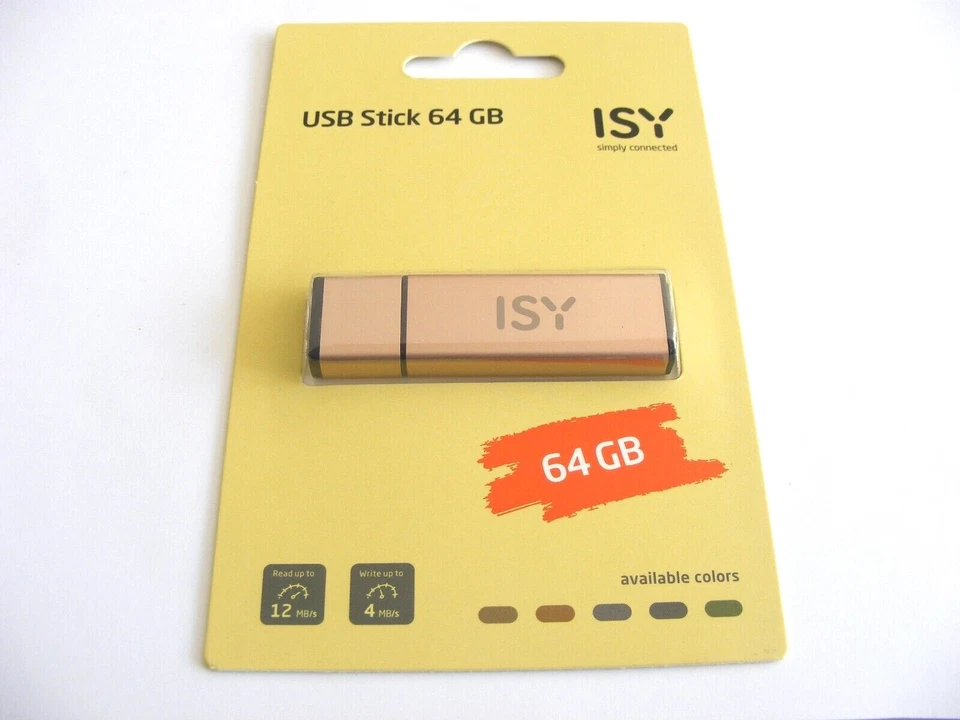 ; 64GB USB Stick 2.0 ( 64 GB USB-Stick 2.0 ) ISY Neu ;.