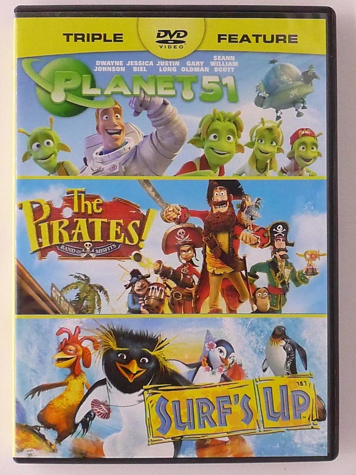 Planet 51, The Pirates, Surfs Up (DVD, triple feature) - K0107 - Image 1 of 1