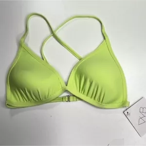 VYB Molded Cup Triangle Bra Bikini Top Lime Green Size Small New With Tags - Picture 1 of 8