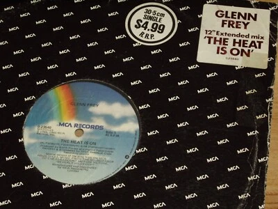 GLENN FREY *OZ 1st Press 12'' MAXI SINGLE ' THE HEAT IS ON ' 1985 VGC - Image 1 of 2