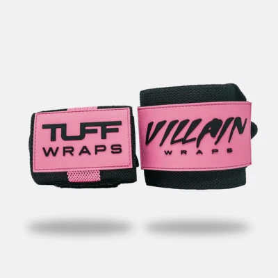 16" Villain Wrist Wraps - Black & Pink - Image 1 of 4