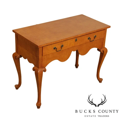 Banks Coldstone by Sarreid Tiger Maple Queen Anne Style Console Table Cover