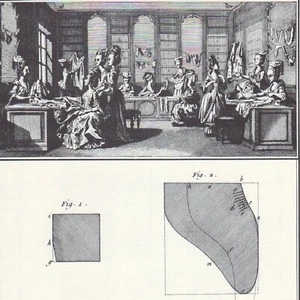 Marchande de modes - Gravure ancienne - Réédition 1964 - Picture 1 of 2