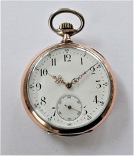 1900 SILVER & GOLD CASED ZENITH 15 JEWELLED SWISS LEVER POCKET WATCH WORKING